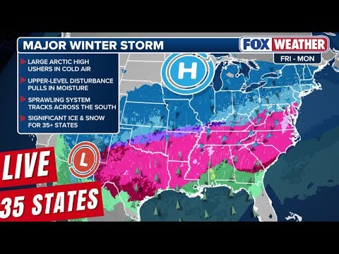 LIVE Coverage Tracking 2,000 Mile Historic Major Winter Storm, 30+ States Impacted | FOX Weather