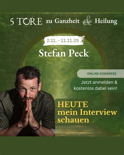Heute (6.11.) ist mein Interview beim 5 Tore zur ganzheitlichen...