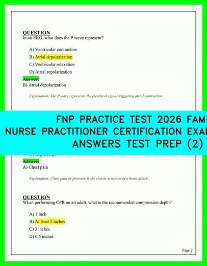 2026 FNP Practice Test Family Nurse Practitioner Exam Questions And Answers Study Guide 2