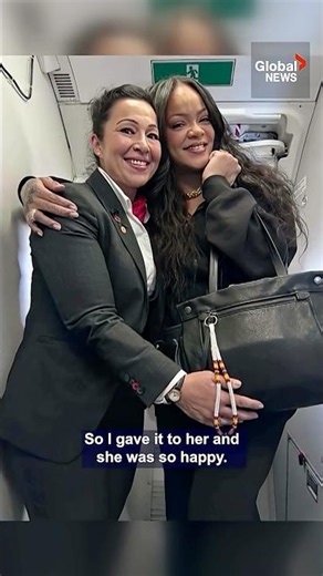 Rihanna receives a "very special" gift from Mohawk flight attendant