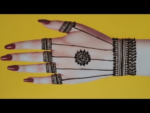 Easy Mehndi Design For Back Hand| Simpal Design | Mehndi Design Simpal Back Hand| Simpal Mehndi Desi