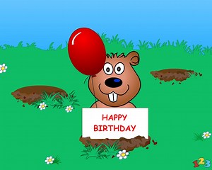 Happy beaver - Birthday - send free eCards from 123cards.com