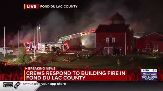 Nearly a dozen fire departments battle Fond du Lac County blaze