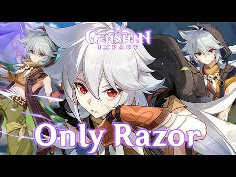 Can You Beat Genshin Impact Using Only Razor?!