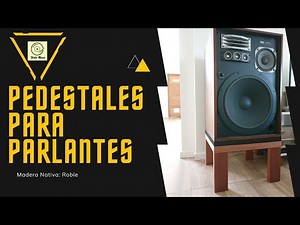 Pedestales para Parlantes con Roble Nativo y Espuma