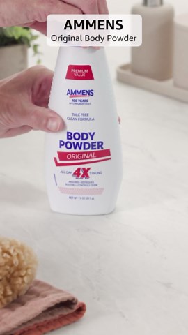 Ammens Original Body Powder - Talc Free Body Powder with Naturally Derived Cornstarch - Free from Dye and Parabens - Soothes Itchy Skin - 11 oz