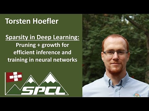 Sparsity in Deep Learning: Pruning + growth for efficient inference and training in neural networks