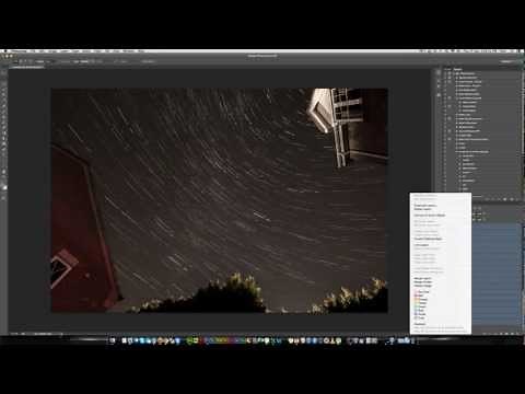 How to Make a Star Trails Photoshop using stacked images