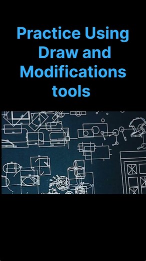 AutoCAD Learning Journey | Basic Practice Design Using Draw & Modify Tools