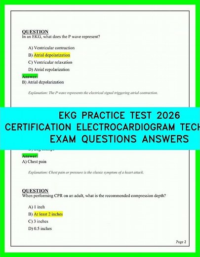 EKG Certification Exam 2026: Official Practice Test with Questions & Answers