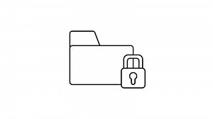 Download sketch of folder icon and padlock icon for free