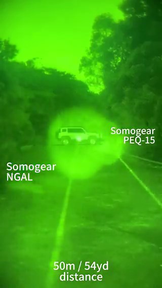 Somogear NGAL vs Somogear PEQ-15 IR illuminator/beam#somogear #ngallaser #peq15 #Tacticalgear #wargame #NVG #illuminatorbeam #airsoft #milsim