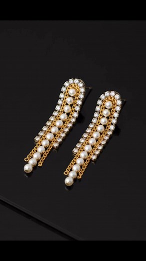 14K views · 252 reactions | How To Make Designer Stone Chain And Gold Chain Earring #jewellery #trending #art #earring #pearljewelry #shorts #pearl #diy #earrings #jewelry | Beads & Beyond | Facebook