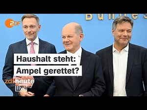 Haushalt 2025: Darauf hat sich die Ampel geeinigt | Pressekonferenz und Analyse bei ZDFheute live