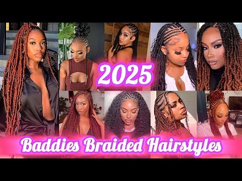 🔥2025 BEST AFRICAN BRAIDING HAIRSTYLES for Black Girl Baddies | BLACK WOMEN BRAIDS #braids