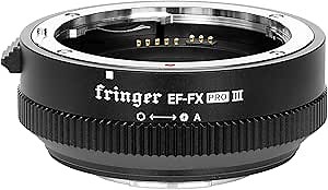 Fringer EF-FX PRO II Fuji Canon EF to Fuji X Adapter Autofocus Compatible with Canon EOS EF Lens to Fuji X Mount X-T4 X-T3 XT2 XT20 XH1 X100V X-H X-T X-PRO X-T30