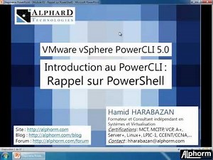 alphorm.com | Tuto PowerCLI 5.0 (8/40) Rappel sur PowerShell