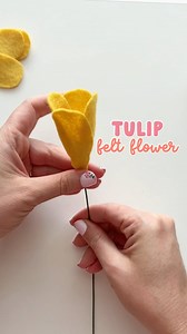 Working on a tulip felt flower bouquet 🌷 #feltbouquet #feltflower #tulip | Resa Curbo Creative
