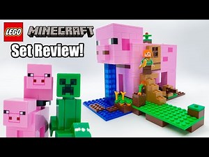 The Pig House Review! LEGO Minecraft Set 21170