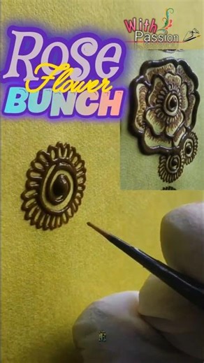 Simple Rose Flower Mehndi Design | Easy Mehndi Tutorial for Beginners | Rose Bunch #rose #bunch #art