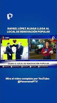 Rafael López Aliaga arrives at the Popular Renewal headquarters
