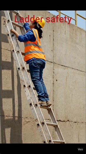 Vigneshwaran A on Instagram: "Description A workman was observed working on an unsecured ladder, without proper anchoring or anti-slip support, leading to a fall from height. ✔ Secure ladders at top and bottom ✔ Use anti-slip base ✔ Maintain three points of contact ✔ Avoid unsafe shortcuts Most ladder accidents are 100% preventable. ⚠️ Disclaimer (Monetization-Safe) This AI video is created only for safety awareness and training purposes. The unsafe act shown is not encouraged. Always follow app
