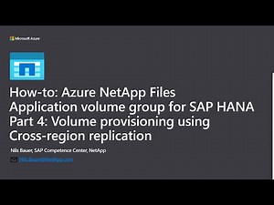 How-to: Azure NetApp Files application volume group for SAP HANA: 4 - Using Cross-region replication