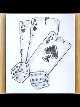 How to Draw Ace poker Card Drawing/ playing Cards