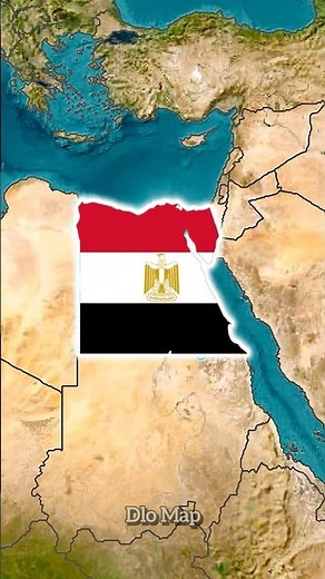 Flag Map of Egypt