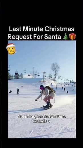 The Ultimate Last-Minute Wish For Santa: Jet-Powered Snowboard With Pure Turbine Roar! 🏂💨 #JetPack