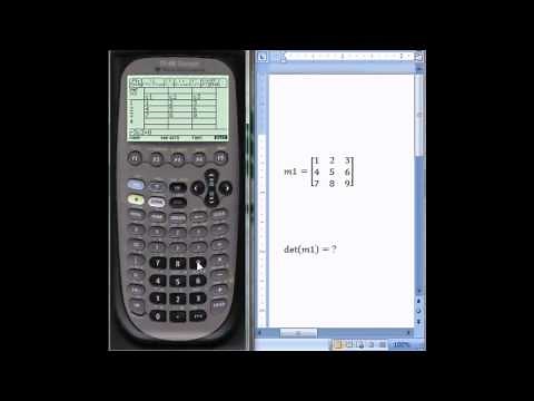 Taking a Determinant with the TI-89 Titanium