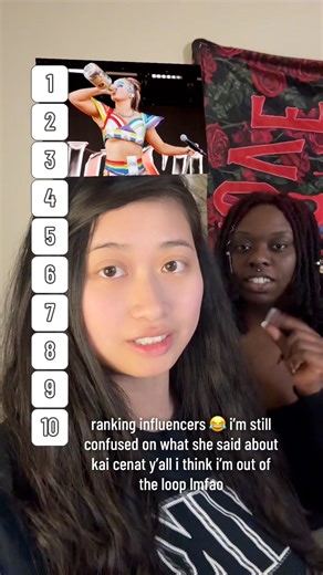 ranking influencers 🤣 i have no idea what she’s talking about with kai cenat guys i think i’m out of the loop #funny #comedy #humor #celebrity #influencer #lol #friends #viral #trending #reaction | Christine Nguyen