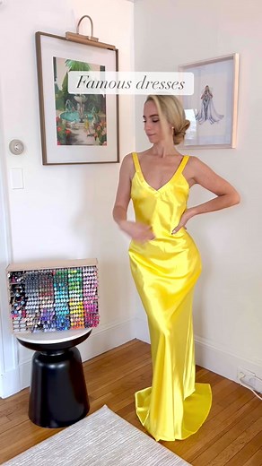 Famous Dresses: How To Lose a Guy in 10 Days, Carolina Herrera 💛 #howtoloseaguyin10days #andieanderson #asmr #fashiondesign #fashionhistory #illustration