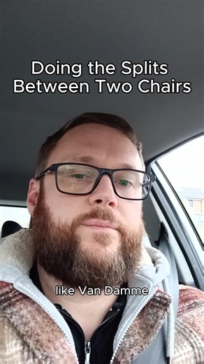 Doing the SPLITS between two chairs like JCVD. 🤦🏼🤣 #flexibility #martialarts