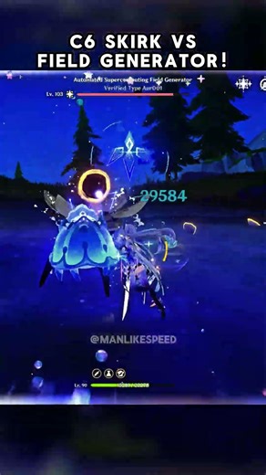 C6 SKIRK VS FIELD GENERATOR | #genshinimpact #genshin #skirk #furina #hoyoverse #legendsneverdie