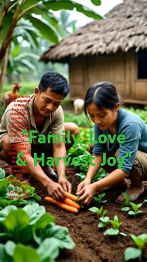 "Family Hands, Happy Harvest – Love, Laughter & Growth in Every Seed #FamilyHarvest #Agriculture