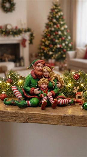 Christmas Elf Family Figurine STL for 3D Printing - Etsy