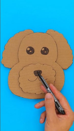 Let’s Learn How To Make CARDBOARD DOG 🐕 #shorts #learn