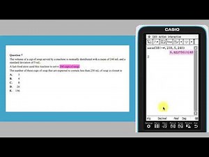 General Maths with ClassPad – calculating a probability assoc. with a normal distribution