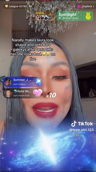 Laura Gets Roasted by Narally on Live | 60 Galexys Reaction