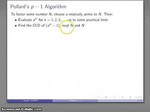 pollards p 1 factorization