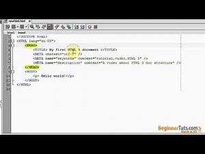Beginner HTML tutorial # 2 - HTML 5 document structure intro
