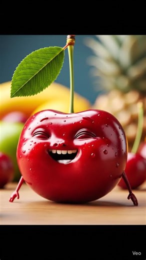 Cute cherry 🍒 eating cherry