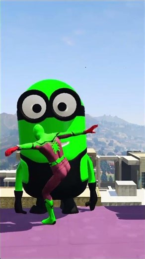 GTA 5 Ragdoll Challenge: Spiderman vs Minion Epic Water Jump Fails 51