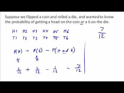 Probability of two events: P(A or B)