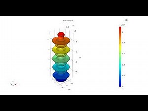 COMSOL Power 110kV insulator electric field calculation simulation,