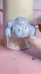 55K views · 2.1K reactions | I love how the golden raindrops shine through the glitter drip. 殺 These small wall sculptures bring big joy! I’m working on a new collection right now, but it will be a miracle if they’re ready before the end of the year.  #glitterdrip #ceramics #wallsculpture #dopaminedecor | Silver Lining Ceramics | Facebook