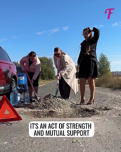 24K views · 33 reactions | Ladies in heels mend the road, breaking stereotypes | Indonesia Raya | Facebook