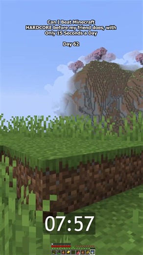 Day 62 Beating Minecraft Hardcore before my friend 15 seconds/day. #minecraftshorts @vortexrules10 ​
