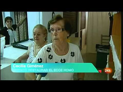 Cecilia, la restauradora del Ecce Homo de Borja